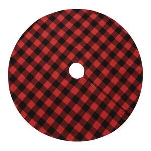 36” Red & Black Buffalo Plaid Christmas Tree Skirt  Holiday Décor | New in Box